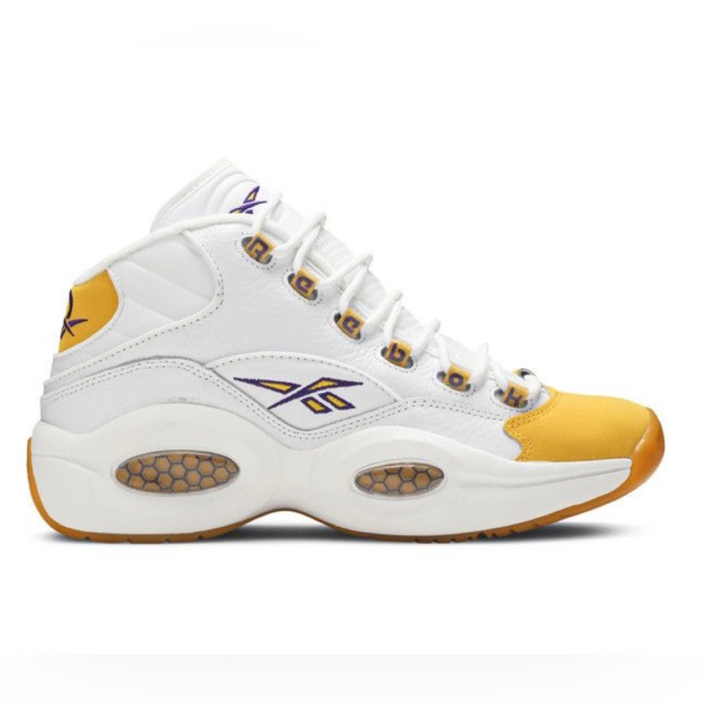 2020 Reebok Question Mid ‘Yellow Toe’ FX4278 Men’s Size 11.5 New Kobe PE Lakers